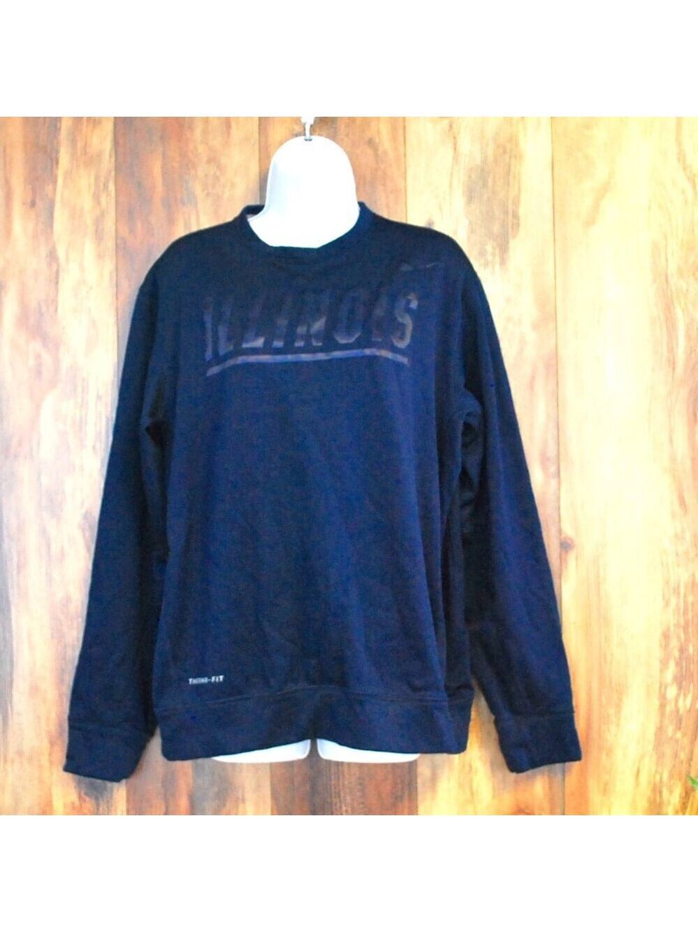 Nike Therma-Fit Navy Blue Men's Illinois Fighting Illini Sweatshirt M